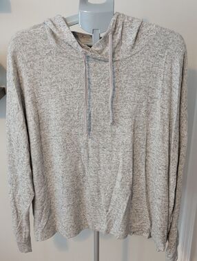 Light Gray Women's Hooded Pullover Shirt